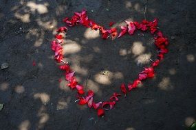 picture of the heart on a stone