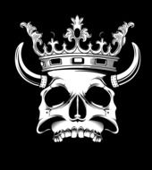 Printing On T-Shirt Skull Crown drawing