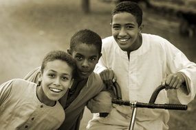 photo of happy indian children outdoors