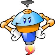 Angry robot clipart