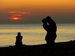 Lovers Pair at sunset