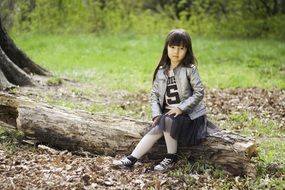 beautiful little girl in the park