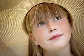 strikingly beautiful young Girl