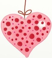 Drawing of Love heart decoration