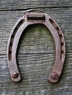 rusty horseshoe as a symbol of good luck