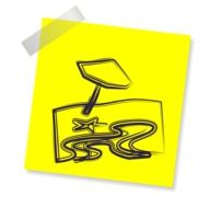 drawing on a yellow sticker