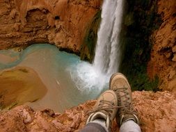 Person looking at Waterfall