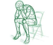 Lonely Man drawing