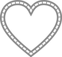 romantic photo frame in the shape of a heart