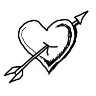 Arrow in heart clipart
