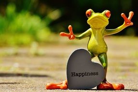 Funny Frog Looking For Happiness