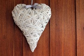 heart as a symbol of love on the door