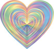 iridescent chromatic heart