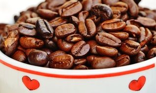 coffee beans in a bowl closeup