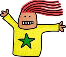 Happy Person cartoon drawing