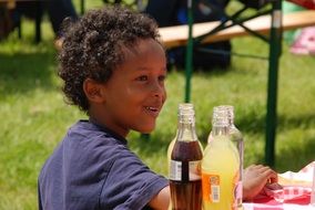 black boy on a picnic