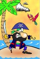 Captain Hook Parrot drawing