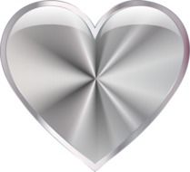 gray heart on a white background