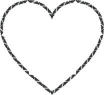 frame on the shape of a heart