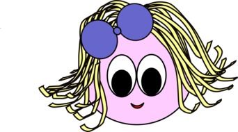 graphic image of a smiling girl