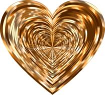 golden shiny heart