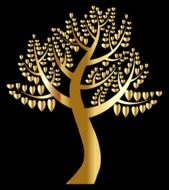 golden shiny tree