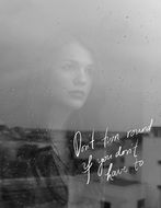 reflection of a girl on glass