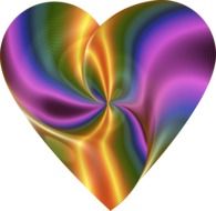 holographic iridescent heart