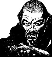 Demon man drawing