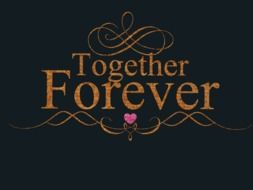 inscription together forever on the black background