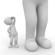 Giant and small as a 3d model