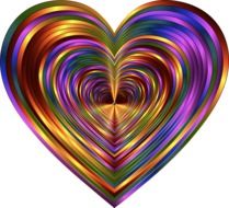 colorful chromatic heart