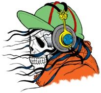 graphic image of a bright monster for halloween