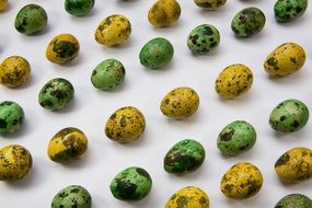 green and yellow easter eggs