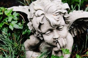 garden statue of an angel