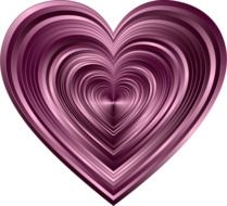 metallic purple heart