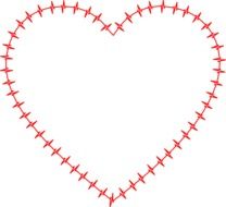 Heart cardiogram drawing