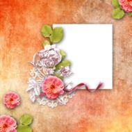spring card with flowers