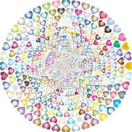 colorful hearts in the shape of a circle