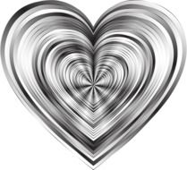 isolated metallic heart