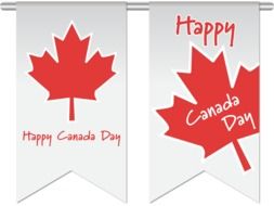 Happy Canada day in the illustration