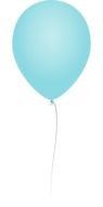 painted blue balloon