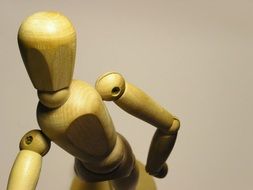 wooden emotional figure