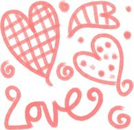 love shapes for Valentine's day
