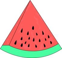 Slice watermelon drawing