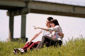 Couple in Love on grass