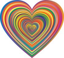 isolated colorful heart