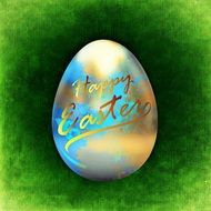 wallpaper with green Easter greeting card
