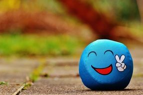 blue smiley as a ball