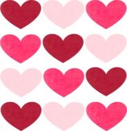 wallpaper with pink hearts